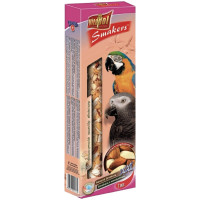 Корм Vitapol Smakers Snack XXL снеки 2 шт / 250 г для великих папуг з мигдалем