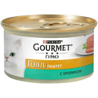 Вологий корм Gourmet Gold 85 г з кроликом паштет