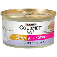Вологий корм Gourmet Gold 85 г з телятиною паштет
