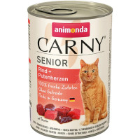 Вологий корм Animonda 400 г для старіючих котів з яловичиною та індичими серцями