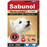 Нашийник Sabunol 50 см від кліщів та бліх синій