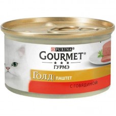 Вологий корм Gourmet Gold 85 г з яловичиною паштет