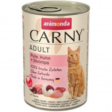 Вологий корм Animonda 400 г для дорослих котів з індичкою куркою та креветками