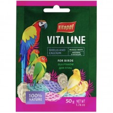 Вітаміни Vitapol Vitaline кістки та кальцій 50 г для птахів