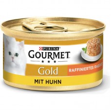 Вологий корм Gourmet Gold 85 г з куркою ніжні биточки
