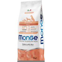 Сухий корм Monge Dog All Breeds Adult 12 кг для дорослих собак з лососем та рисом