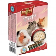 Корм Vitapol дропси 75 г для гризунів з молоком та медом
